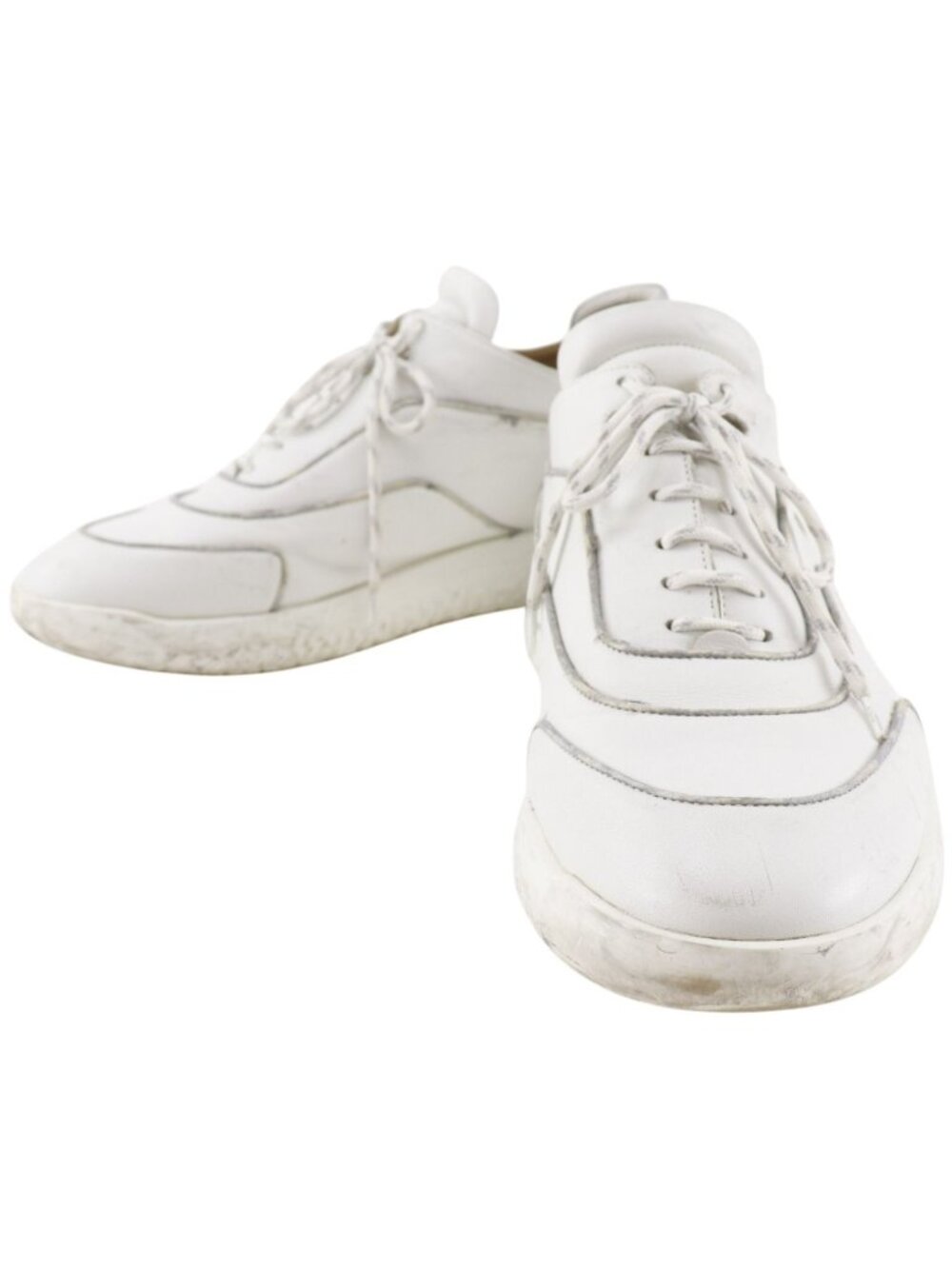 Hermes Volte Reflective Leather White Sneakers